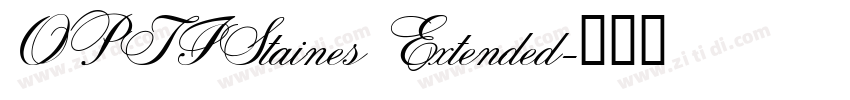 OPTIStaines Extended字体转换